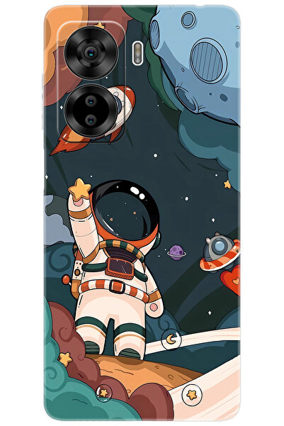 CASPER Via X40 / Via X45 Uyumlu Kılıf Desen Baskılı Silikon Astronot STK:696 ...