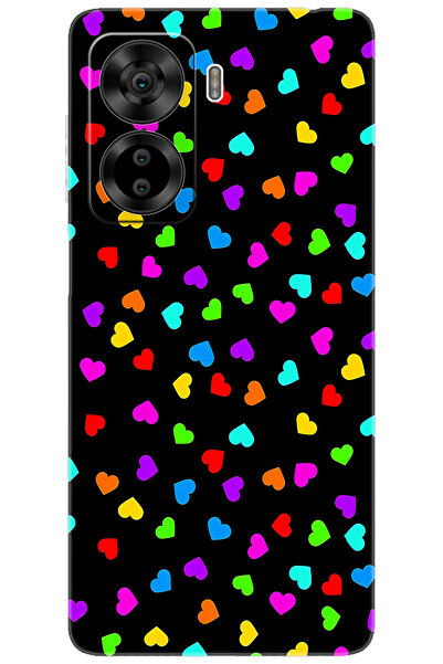 CASPER Via X40 / Via X45 Uyumlu Kılıf Desen Baskılı Silikon Renkli Minik Kalpler STK:1017 CP-FMYVpa4