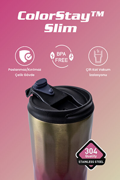 Cooker 0.50 Lt Colorstay ™ Slim Stainless Steel Thermos Camping Office Picnic Thermos