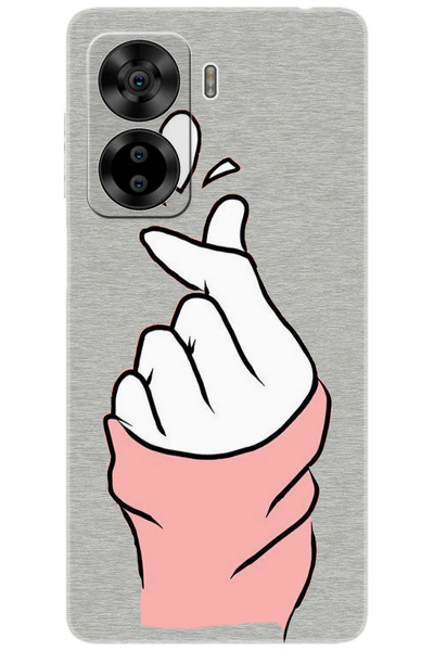 CASPER Via X40 / Via X45 Uyumlu Kılıf Desen Baskılı Silikon Parmak Şıklatma Kalp STK:750 CP-oXAlQQV