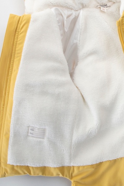 Genel Markalar Özel Tasarım Trend Sevimli Baby Oyuncak Tavşan İçi Kürklü Soft Kumaş Cepli Kapüşonlu Kışlık Mont-