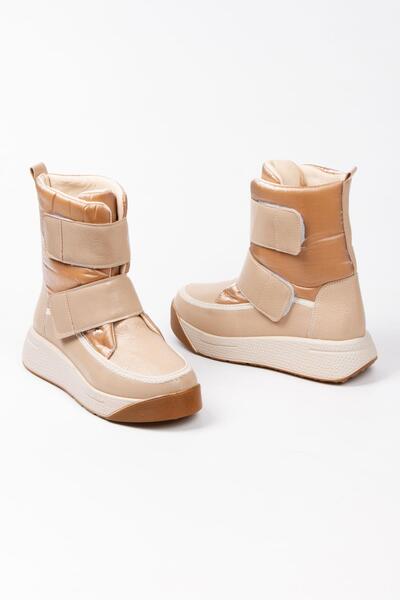 Mubiano 611-N Γυναικείες μπότες χιονιού με υφάσματα αλεξίπτωτου με λουράκια με σόλα Trak