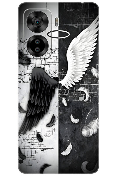 CASPER Via X40 / Via X45 Uyumlu Kılıf Desen Baskılı Silikon Melek ve Şeytan S...