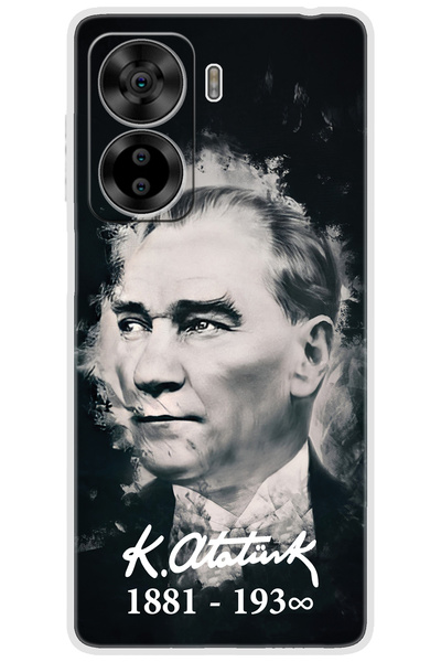 CASPER Via X40 / Via X45 Uyumlu Kılıf Desen Baskılı Silikon Mustafa Kemal Atatürk STK:388 CP-IUcEIxb