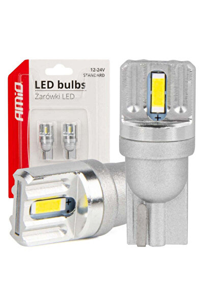 OEM Set becuri standard T10 W5W 2x1860 SMD Alb 12V/24V AMIO-03719