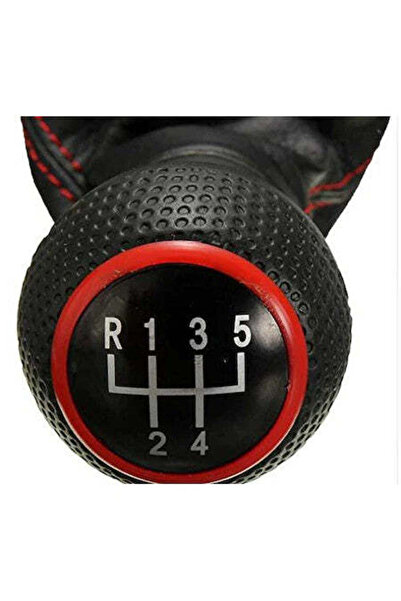 Volkswagen Manșon și manetă schimbător de viteze compatibile cu VW Golf IV benzină cu 5 trepte, cadru roșu 23mm