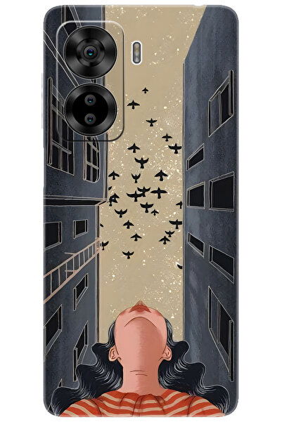 CASPER Via X40 / Via X45 Uyumlu Kılıf Desen Baskılı Silikon Gök Yüzü ve Kuşlar STK:727 CP-2rWjQ6a