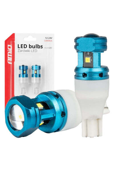 OEM SET DE 2 BECURI LED CANBUS T15 W16W 4SMD 1860XS Becuri albe 12V 24V AMIO-...