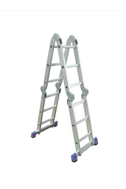 STRATEGIC Scara profesionala multifunctionala 4x3 trepte, aluminiu, pliabila, lungime maxima 3.5 m