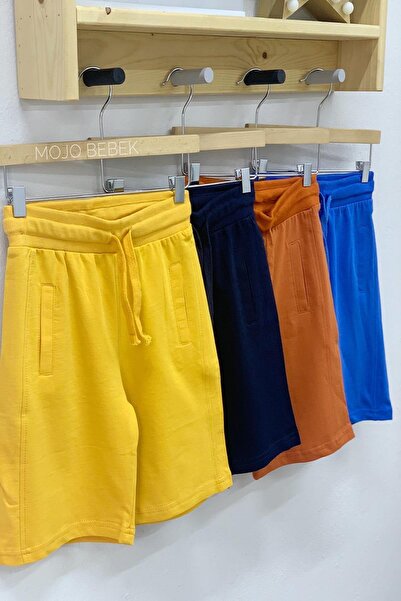 Woorage Erkek Çocuk 3-14 Yaş %100 Pamuk Penye Şort 4054 Lacivert