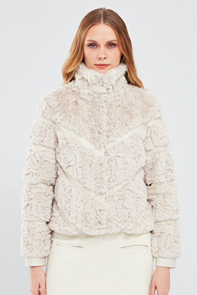 Derimod Melrose Kadın Beyaz Teddy Deri Mont 22WGD5019FF