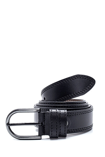 Derimod Men's Black Leather Belt 000A2D1201718