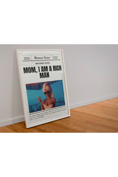 Funzee Women News – Breaking News Poster Series |   Strong Woman Themed Newspaper Design - Frameless
