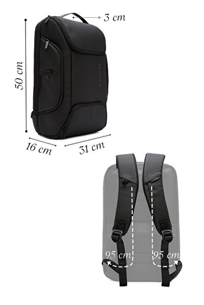 Derimod D-Pack Unisex Чорний рюкзак з технологічного матеріалу 24SBD30066F
