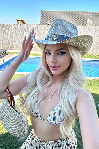 LAGRANZE Pălărie de cowboy boemă premium pentru femei