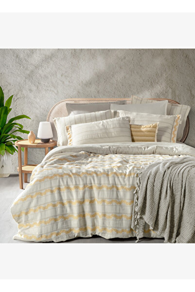 Sarev %100 Pamuk Sarı Nevresim Takımı MOOD COMFORT MATHEO