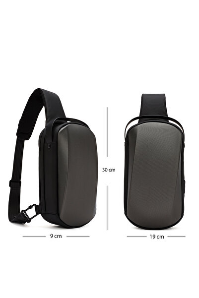 Derimod D-Pack Erkek Gri Teknolojik Kumaş Çapraz Çanta 24SBD30046F