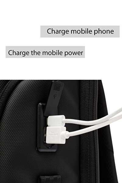 Derimod D-Pack Unisex Black Technological Fabric Backpack 24Sbd30066F