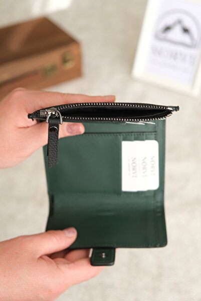 Norvi Leather Garnili Women's Wallet Green – Black