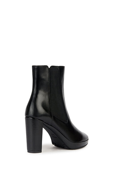 Geox Kadın Siyah Walk Pleasure Deri Plaftorm Topuklu Bot D35TFC00043C9999