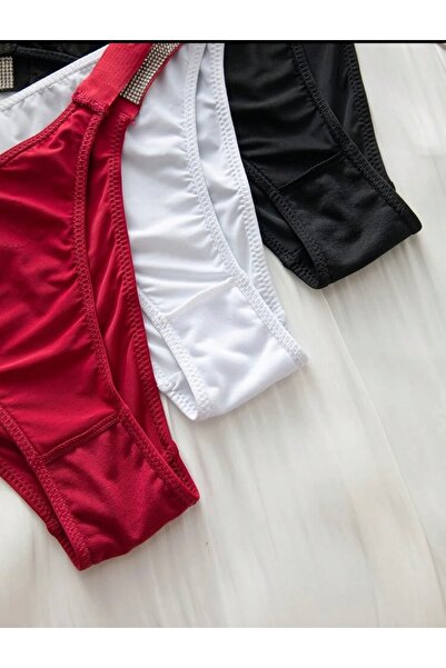 SATTENS Chiloți bikini Fancy cu 3, lenjerie de corp pentru femei kilot tanga