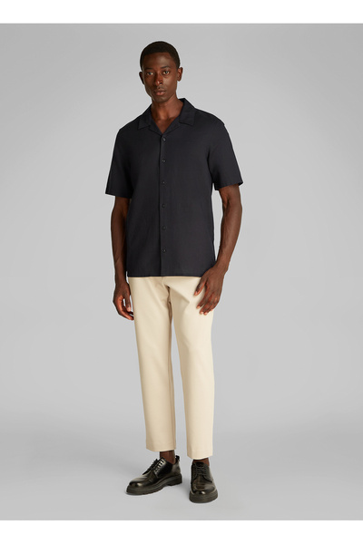 Calvin Klein Erkek LINEN COTTON CUBAN S/S SHIRT Gömlek