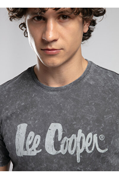 Lee Cooper Round Neck Anthracite Men's T-Shirt 252 Lcm 242019 New Anthracite