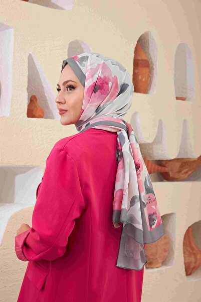 İpekhan Шаль Comfort Flowers Grey 3027-15