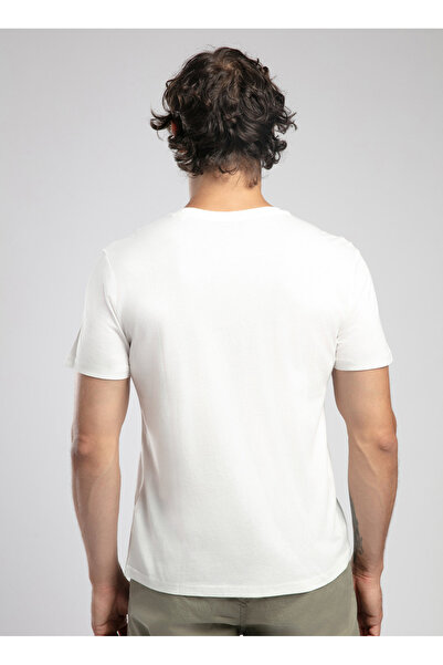 Lee Cooper Round Neck Ecru Men's T-Shirt 252 Lcm 242042 Nelli Ecru