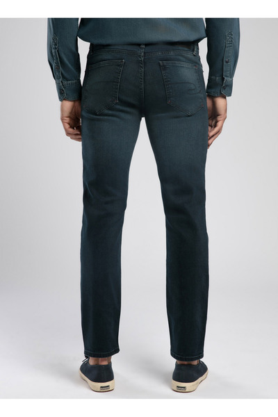 Lee Cooper Ανδρικό τζιν παντελόνι με κανονική μέση λεπτή ίσια 252 LCM 121008 JAGGER RONSE BROKEN