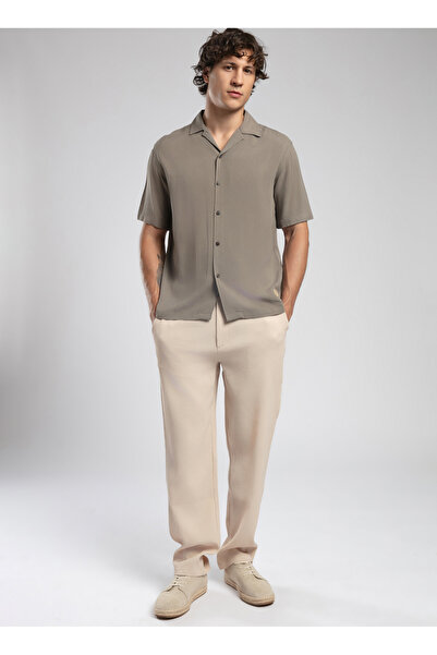 Lee Cooper Normal Bel Regular Fit Beige Men's Chino Trousers 252 Lcm 221025 Joanka Beige