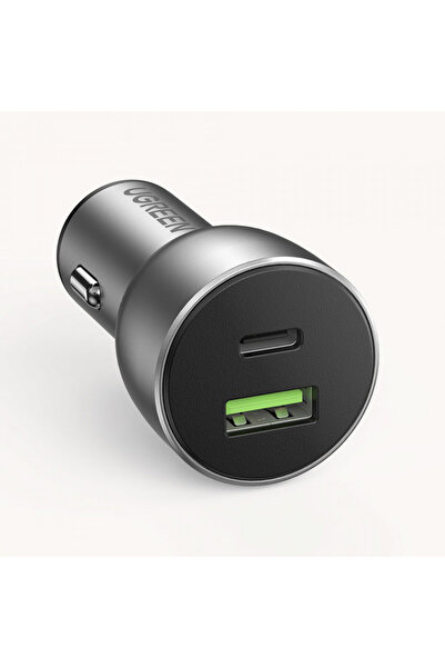 Ugreen Încărcător auto (60980) 2xUSB-A, QC 3.0, 42.5W și carcasă din aluminiu - Albastru închis
