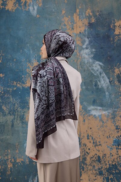 İpekhan Σάλι με ινδικό βουάλ από δαμάσκηνο - 5007-14