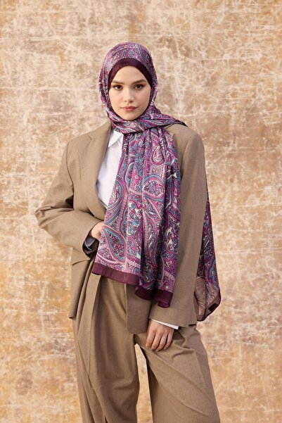 İpekhan Φούξια ινδικό σάλι βουάλ - 5003-13