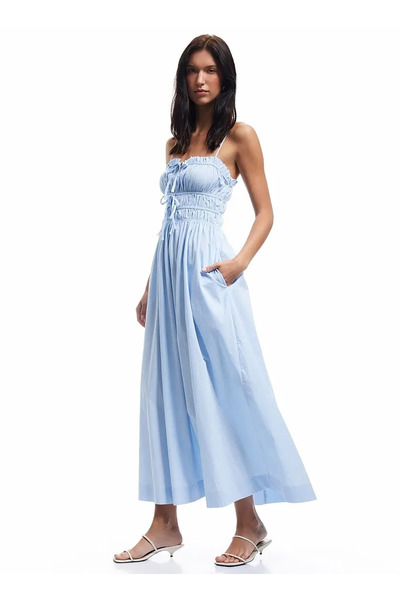 Koton X Sibil Çetinkaya Rochie albastră pentru ciclism pentru femei 5SAK80328PW