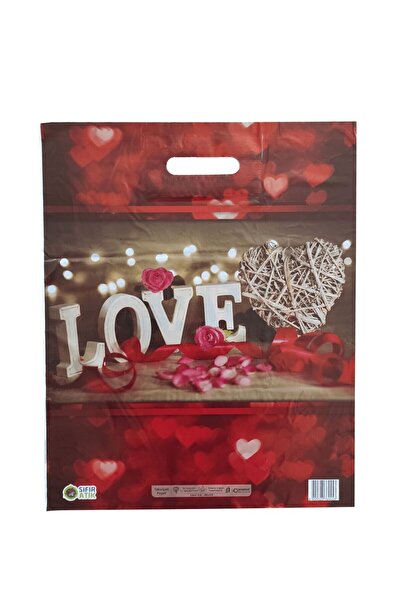 Genel Markalar Takviyeli Baskılı Mağaza Poşeti 100adet 33x45