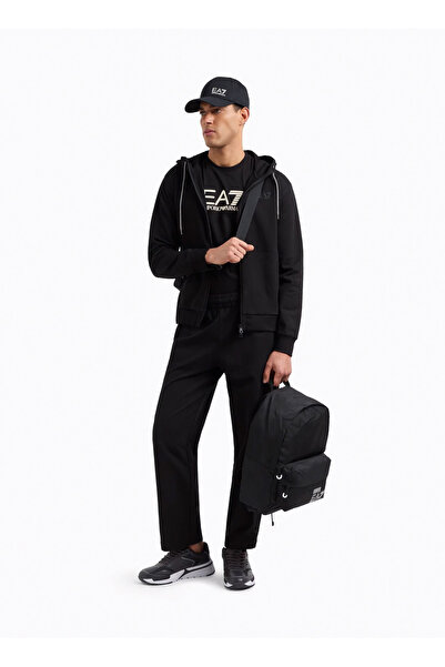 EA7 Bisiklet Yaka Siyah Erkek T-Shirt TRAIN VISIBILITY M TEE