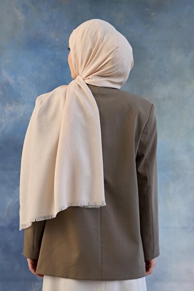 İpekhan Logo Pattern Cotton Jacquard Shawl Alaçatı 8008-25
