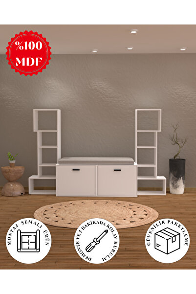 LemvoraHome Kitap Okuma Alanlı Gravis Kitaplık BookNook | %100 MDF