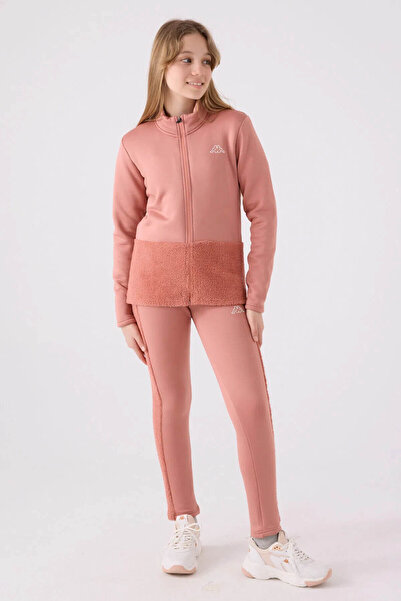 Kappa Zippered Pink Girls' Sweatshirt 32216Mw