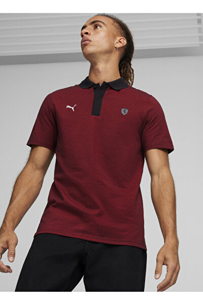 Puma 62382702 Ferrari Style 2 Tone Polo Kırmızı Polo Yaka Regular Fit Düz Erk...