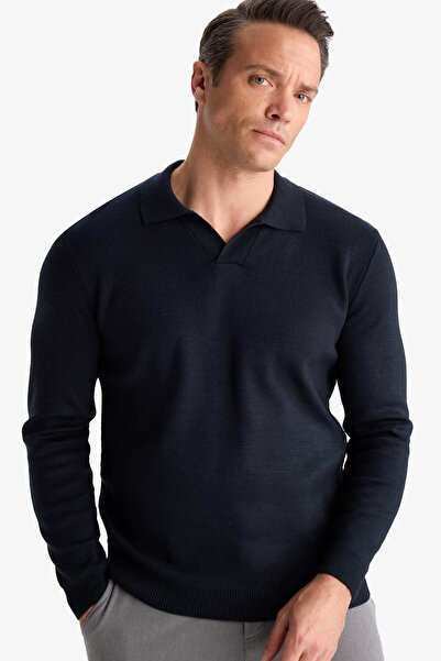 DeFacto Navy Blue Men's Sweater D4046Ax/Nv64