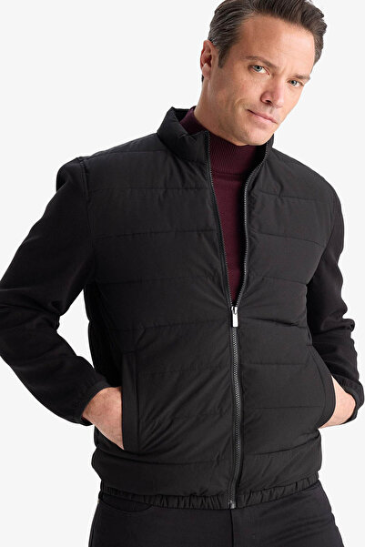 DeFacto Palton negru pentru bărbați D7532AX/BK27