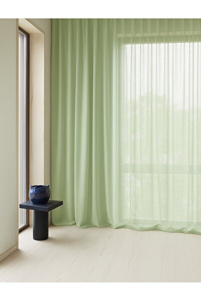 Ran Perde Çocuk Odası Tül Perde - Pileli Dikim - Açık Yeşil - K150