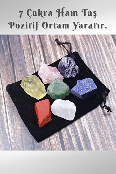 Genel Markalar Doğal Taş Ham 7 Çakra Set ( Pozitif Ortam )
