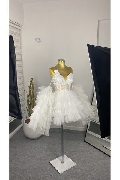 Love Story Bridals Tulle Reverie After Party Elbise