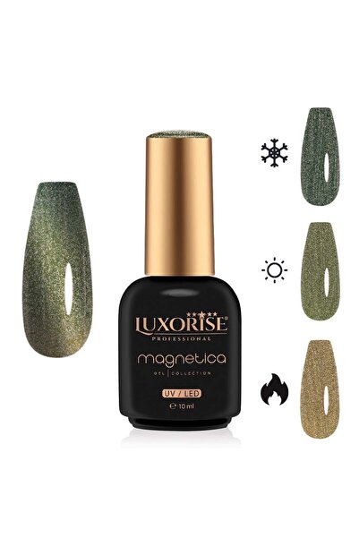 LUXORISE MAGNETICA Semi-Permanent Nail Polish - ThermoCharm, Green Glade 10ml