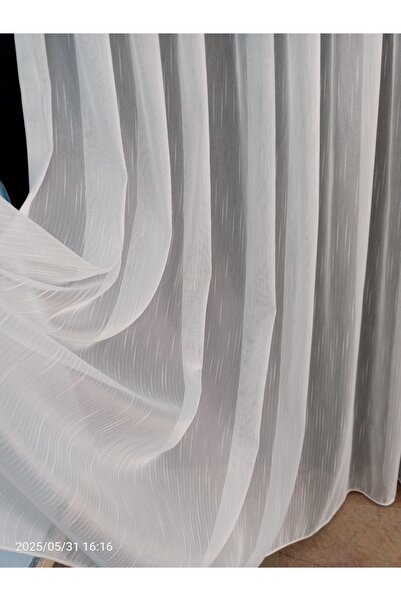 Store Flamlı Çelik Tül Perde En Yeni Trend Perde Ağır Gramaj