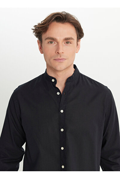 ALTINYILDIZ CLASSICS Altınyıldız Classics Comfort Fit Hakim Yaka Siyah Erkek Gömlek ACE020252167_SYH