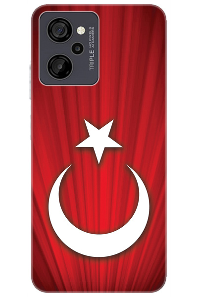 CASPER Via M40 / Via M45 Uyumlu Kılıf Desen Baskılı Silikon Türk Bayrağı Tasa...